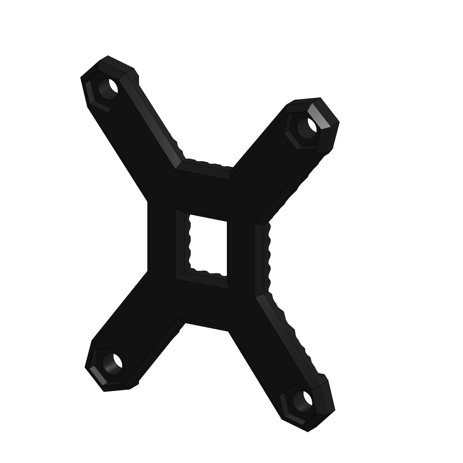 MOLLE Clamp accessory for the talking timer, shown on its own in black MJF Nylon 12.