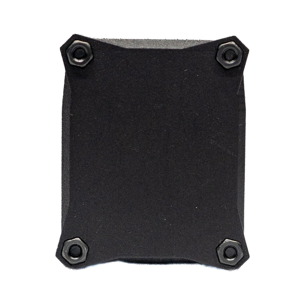 Rear view of the Talking Timer with the standard flat back and black oxide nuts.
