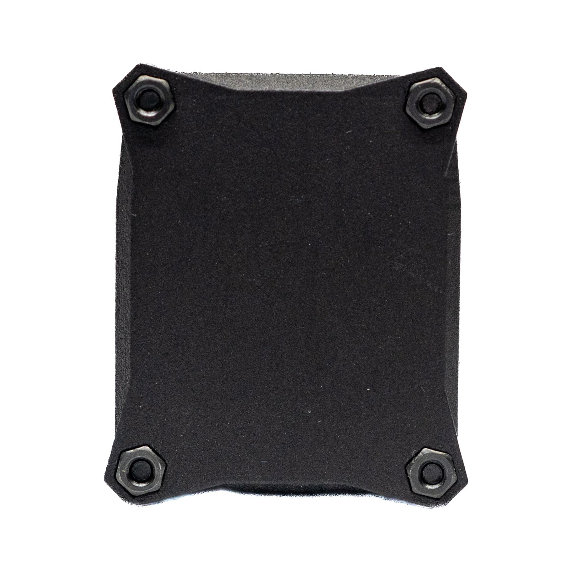 Rear view of the Talking Timer with the standard flat back and black oxide nuts.