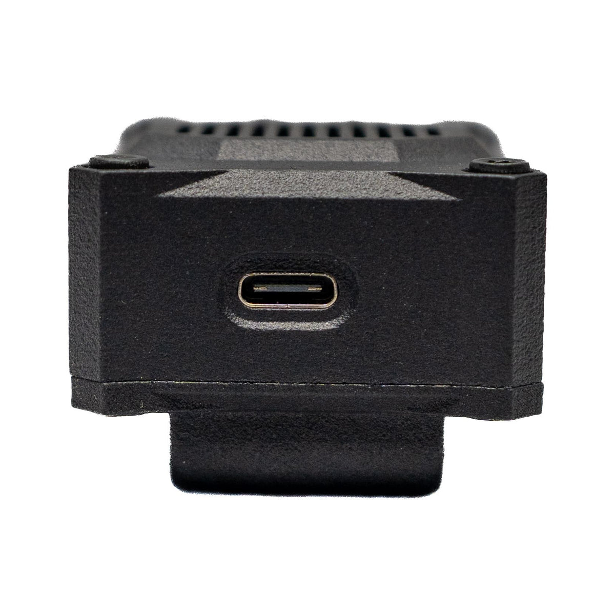 Top view of the Talking Timer showing the USB-C charging port.
