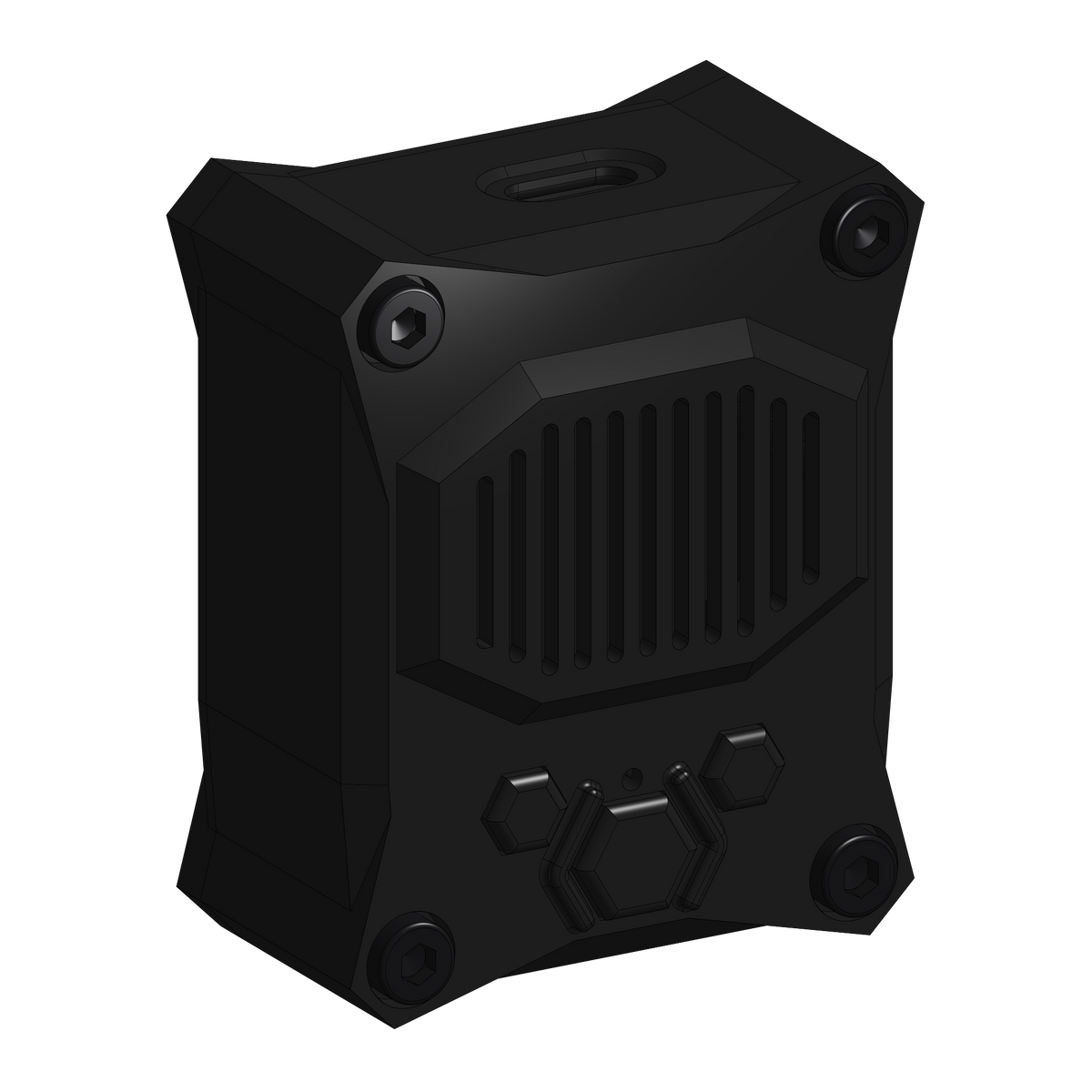 Black Short Bus Precision Talking Timer, with the speaker grille at the top and controls at the bottom.